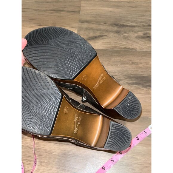 Dansko Women's Peep-Toe Heels in Metallic Brown - Picture 9 of 11